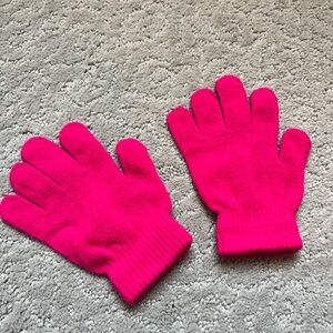 NEW Kids Hot Pink Knit Gloves